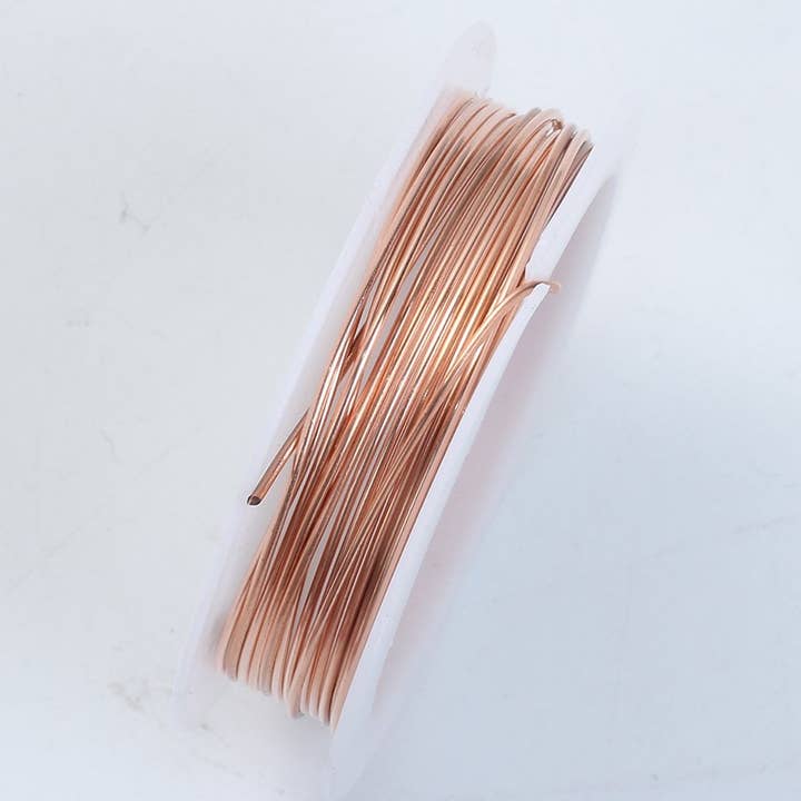 WRG-101-18G Rose Gold Color Wire 18 Gauge for wholesale by Bali Designs