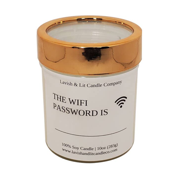 The Wifi Password - Bougie parfumée pour la vente par Lavish & Lit Candle Company