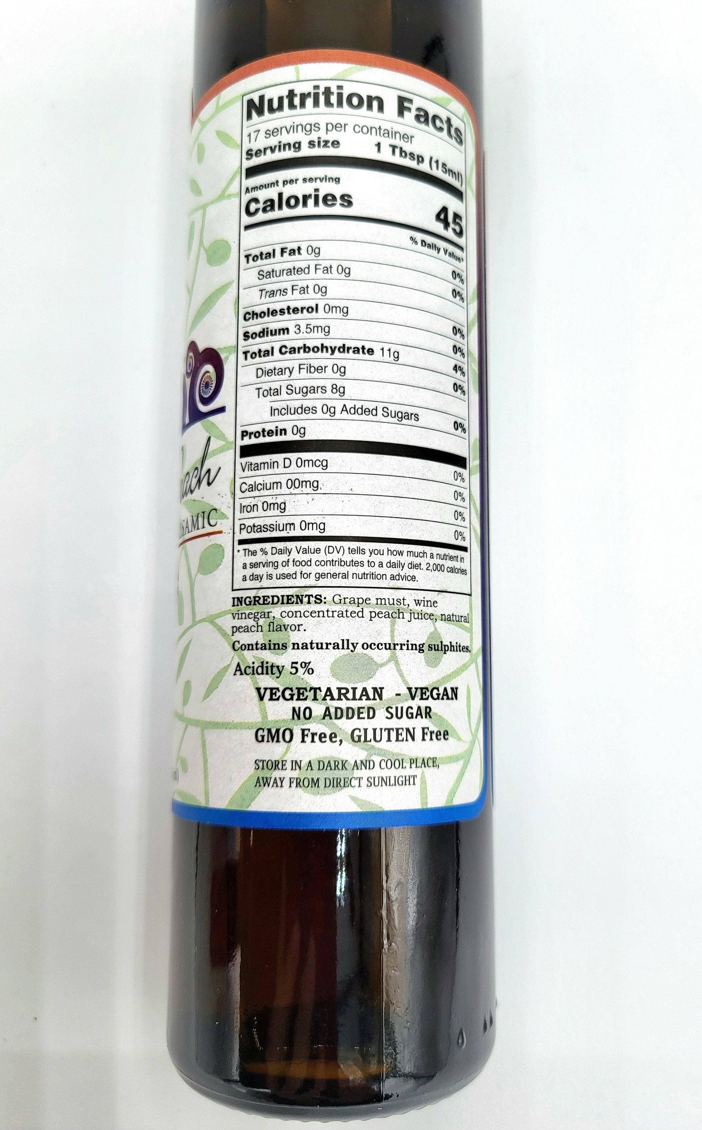 Ariston Specialties - Wholesale Vinegar - Ariston Peach Infused White Balsamic Vinegar 8.45 oz / 250ml2