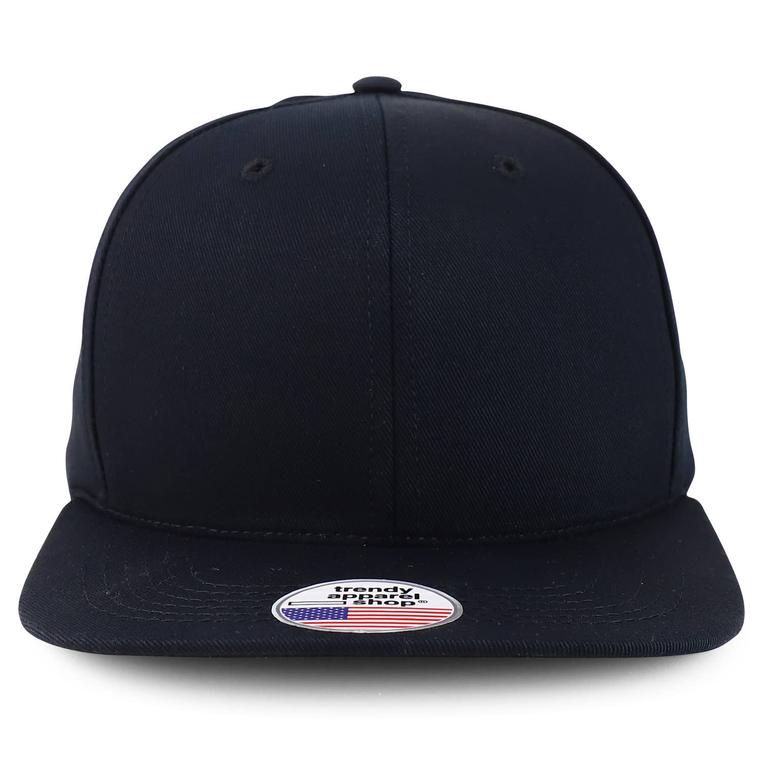 Trendy Apparel Shop - Wholesale Flat Brim Cap - Unisex - Made in USA Structured 6 Panel Flat bill Snap back Cap1