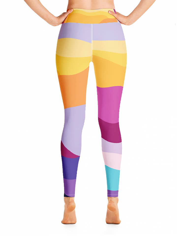 Jessie Zhao New York - Wholesale Athletic/lounge leggings – Women's - High Waist Yoga Leggings In Rainbow3
