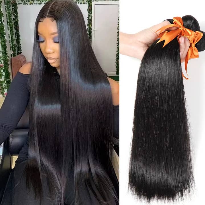 Ta Clara - Wholesale Hair Extensions - 100% Brazilian Human Hair Natural Color Bone Straight Bundle