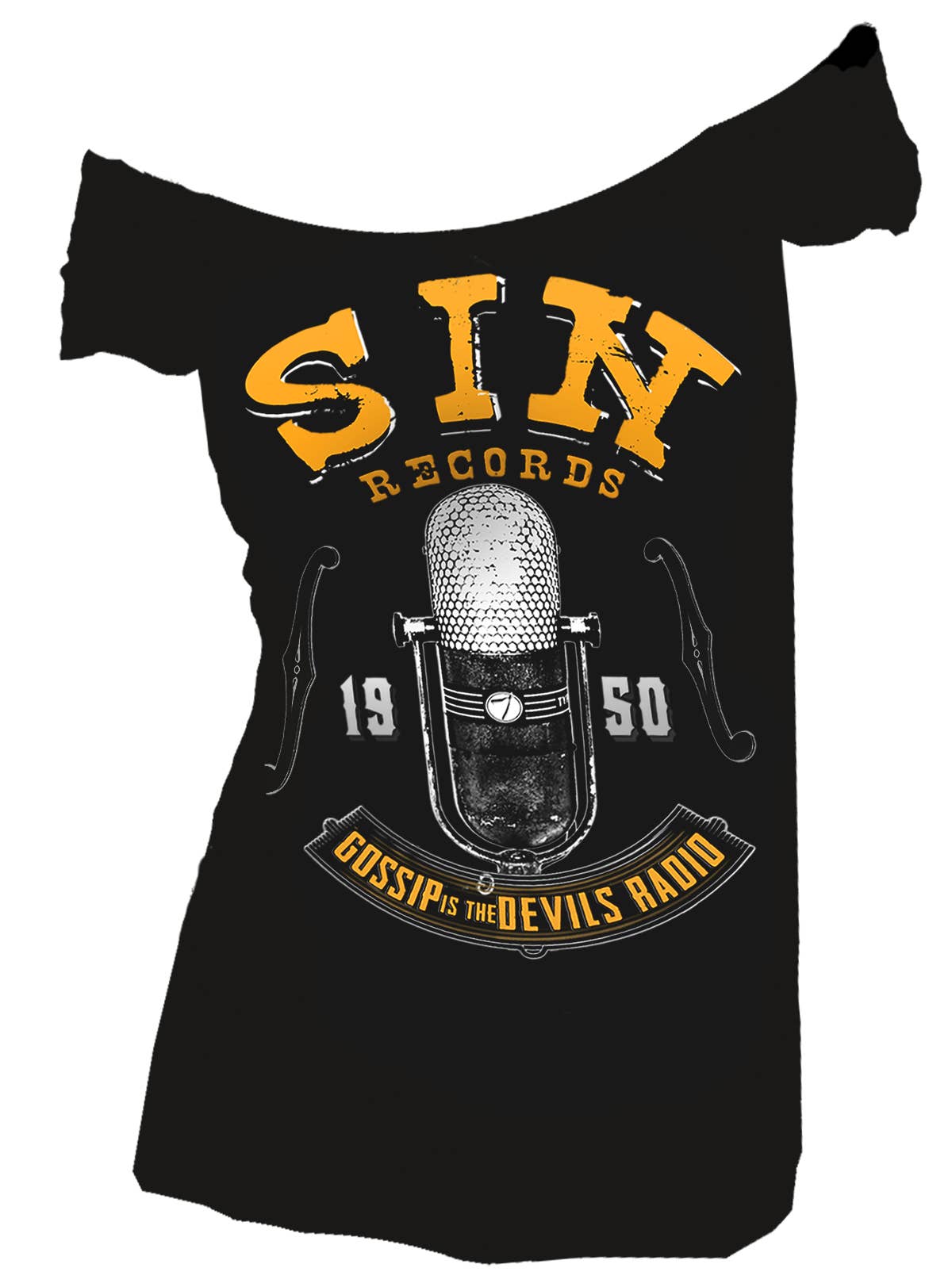 Se7en Deadly - Vendita all'ingrosso Maglietta serigrafata - Donna - T-shirt con spalle scoperte Sin