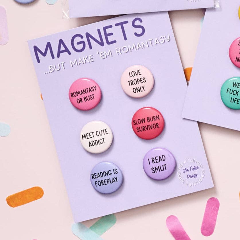 La Folie Press - Wholesale Magnet - Romantasy Bookish Reader Funny Magnet Set2
