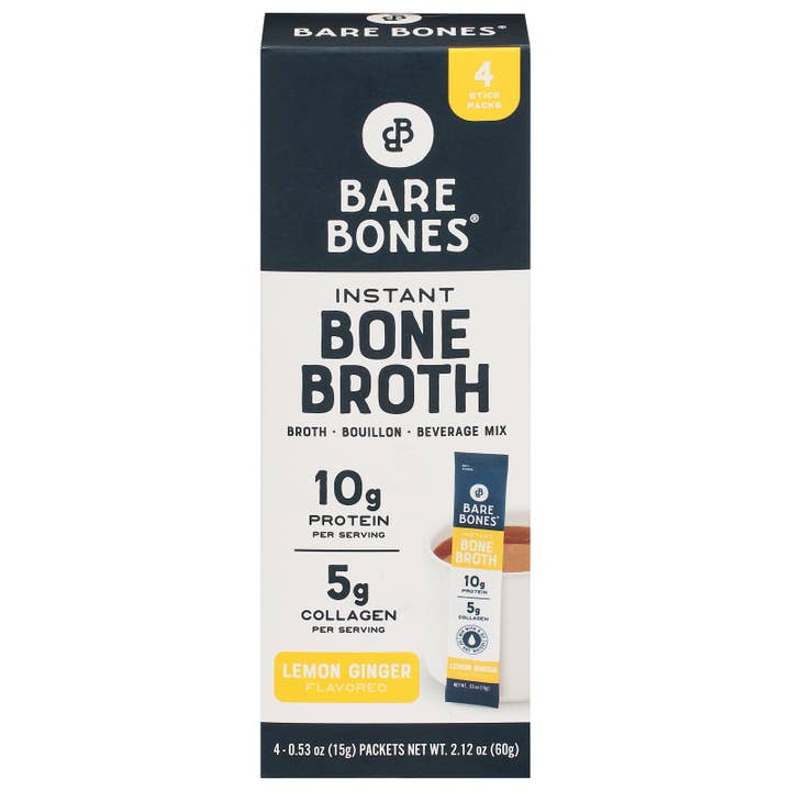 Bare Bones Broth - Chkn Bn Brth Lem Instnt - CS of 8-2.12 OZ for wholesale by Everyday Supply Co