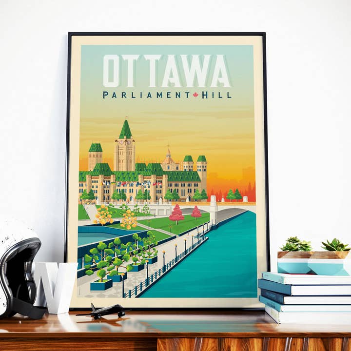 Ottawa Ontario - Canada travel poster for wholesale by Olahoop Travel Posters