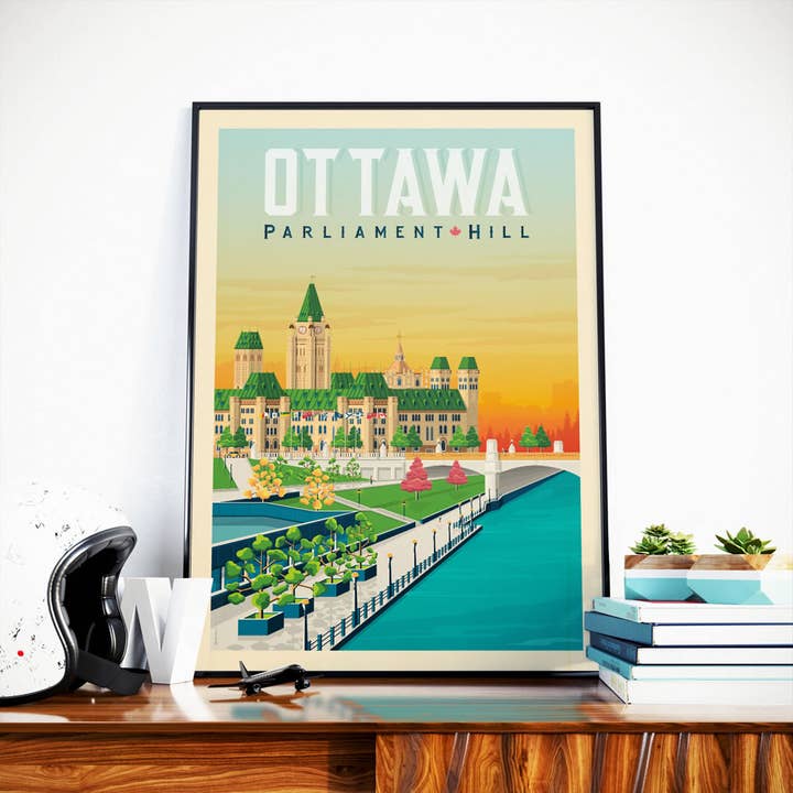Ottawa Ontario - Canada travel poster for wholesale by Olahoop Travel Posters