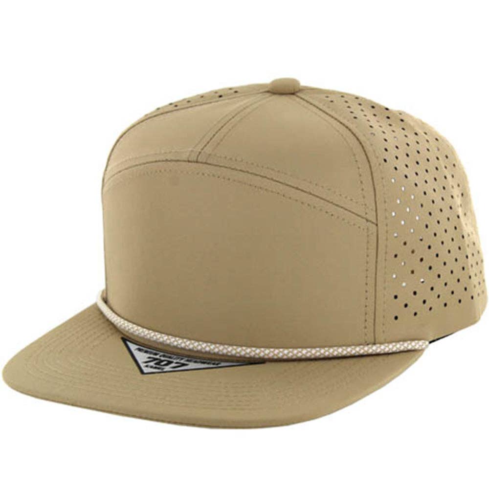 Zion Brand - Wholesale Flat Brim Cap - Unisex - BLANK 7 PANEL HYDRO WITH ROPE SNAPBACK CAP1