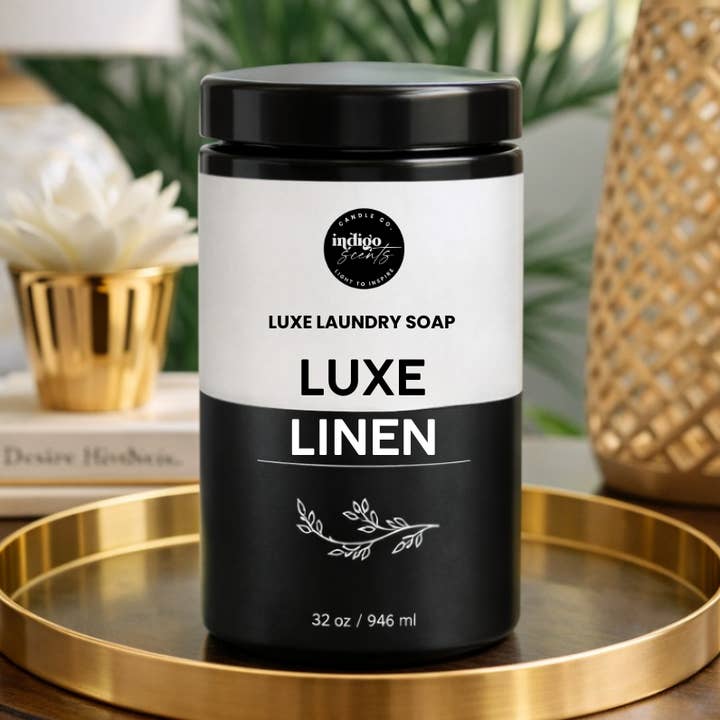 Luxe Linen Laundry Soap Powder for wholesale by Indigo Scents Candle Co.