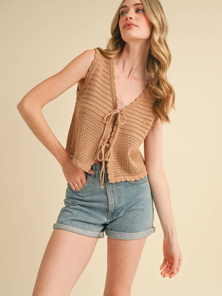 &MERCI – wholesale Tröjväst – Dam – TIE FRONT TRÖJVÄST MSW108723