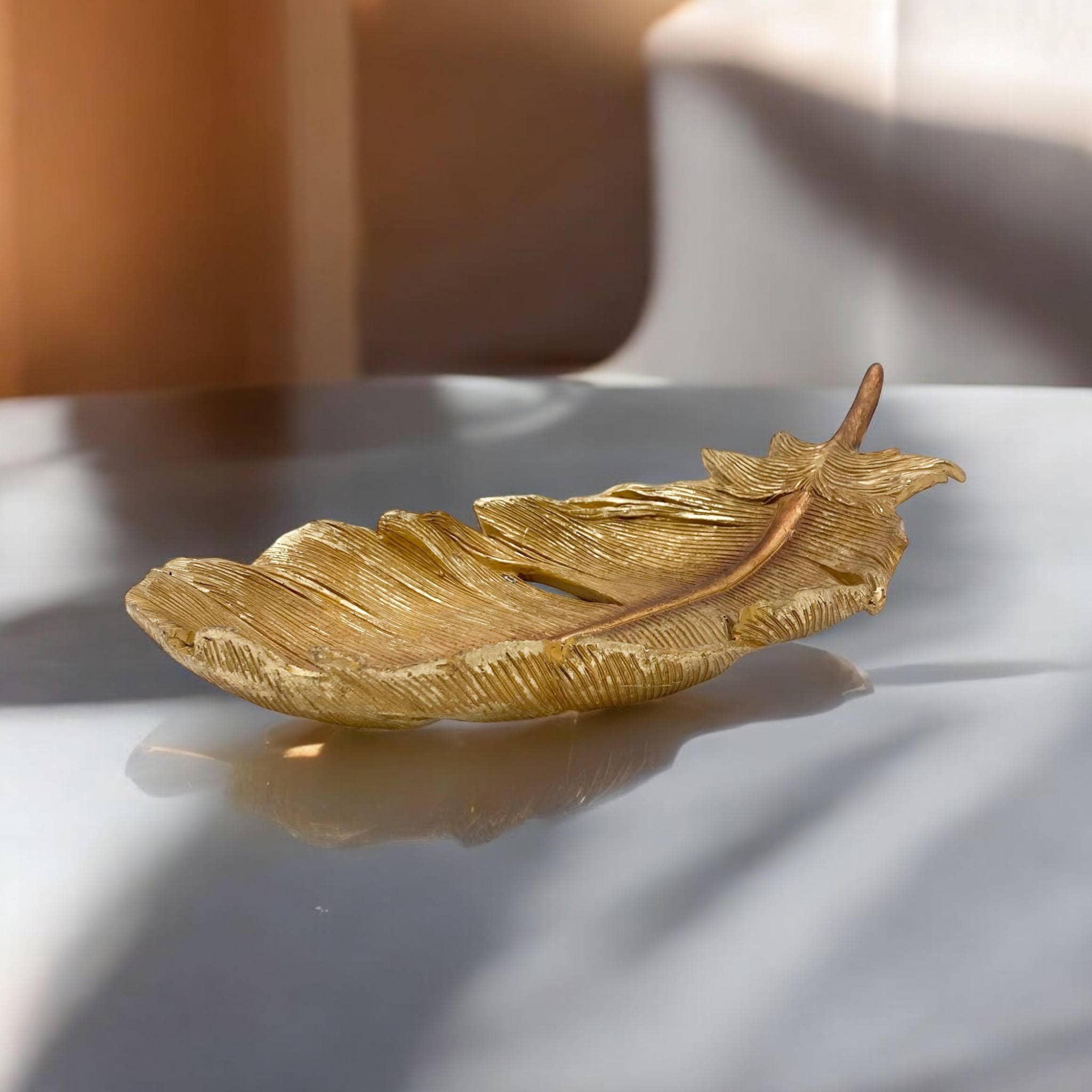 Minster Stylish Living Ltd – wholesale Decorative tray – 35Cm Leaf Tray0