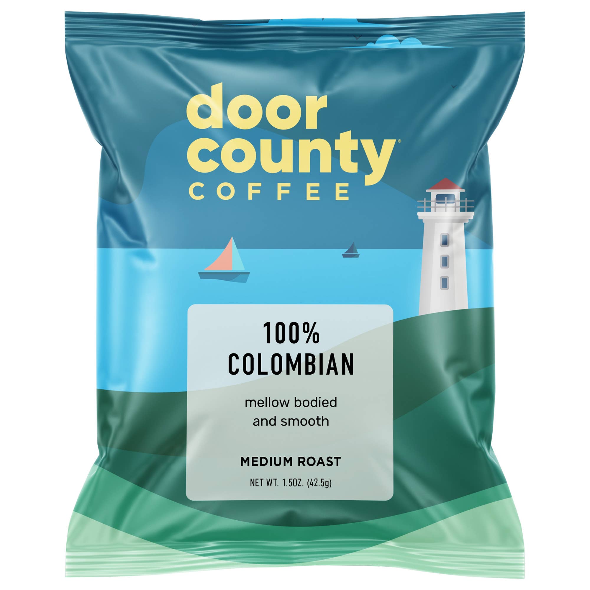 Door County Coffee - Wholesale Ground Coffee - 100% Colombian Specialty Coffee Medium Roast, 1.5oz, 6 pack2