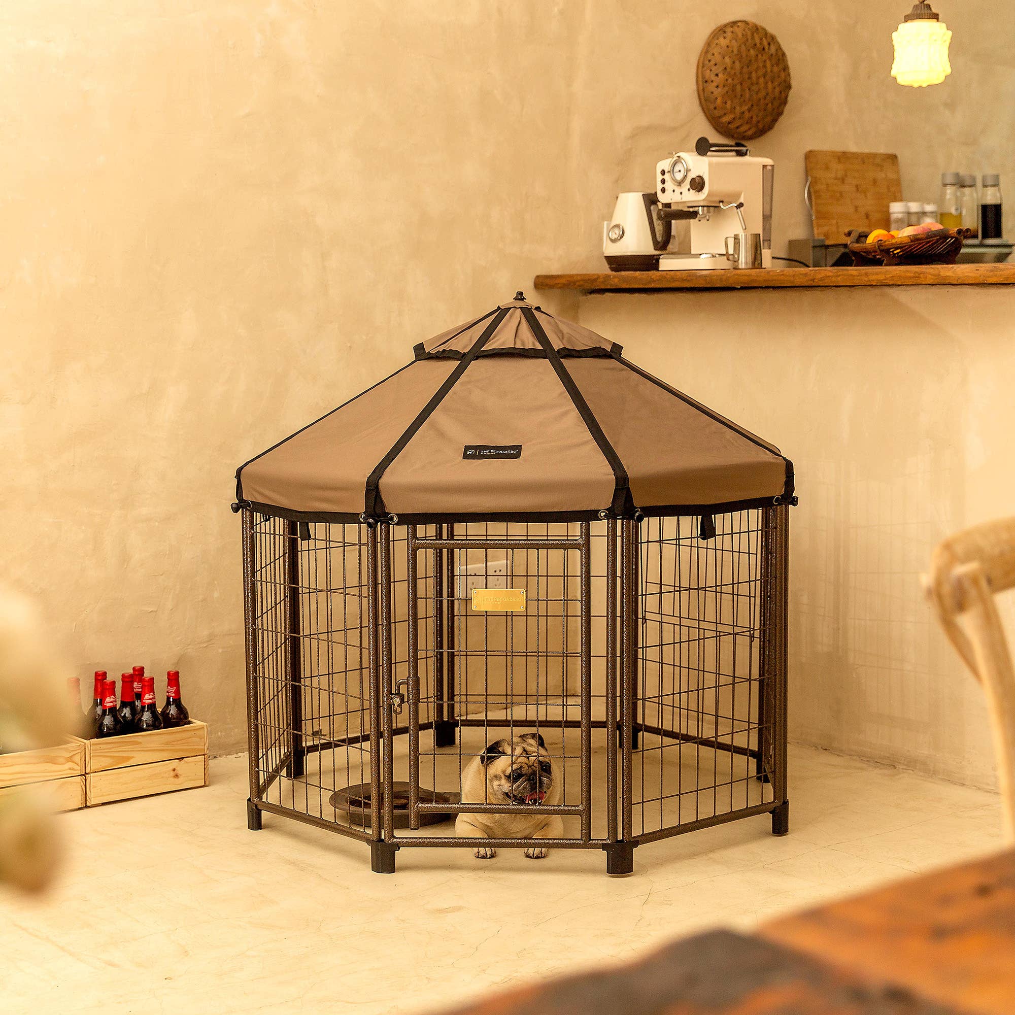 Pet Gazebo - Wholesale Pet Carrier - Dog - Portable Indoor Outdoor Dog Kennel with Waterproof Cover, 3'9
