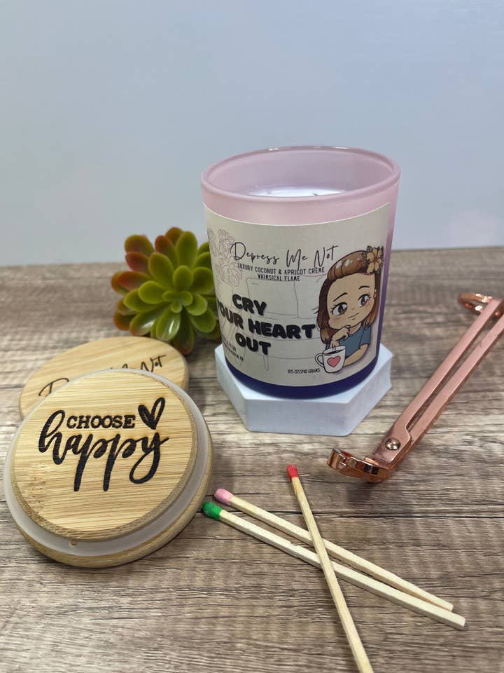 Cry Your Heart Out Candle - Cute Edition for wholesale by Depress Me Not Candles