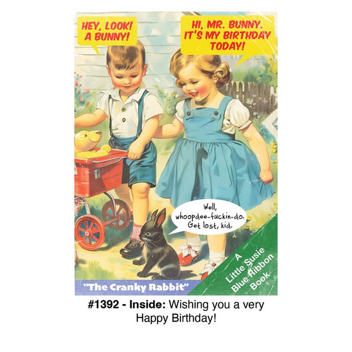 "Chagrijnig Konijn" - Verjaardagskaart voor wholesale door Magik Missile