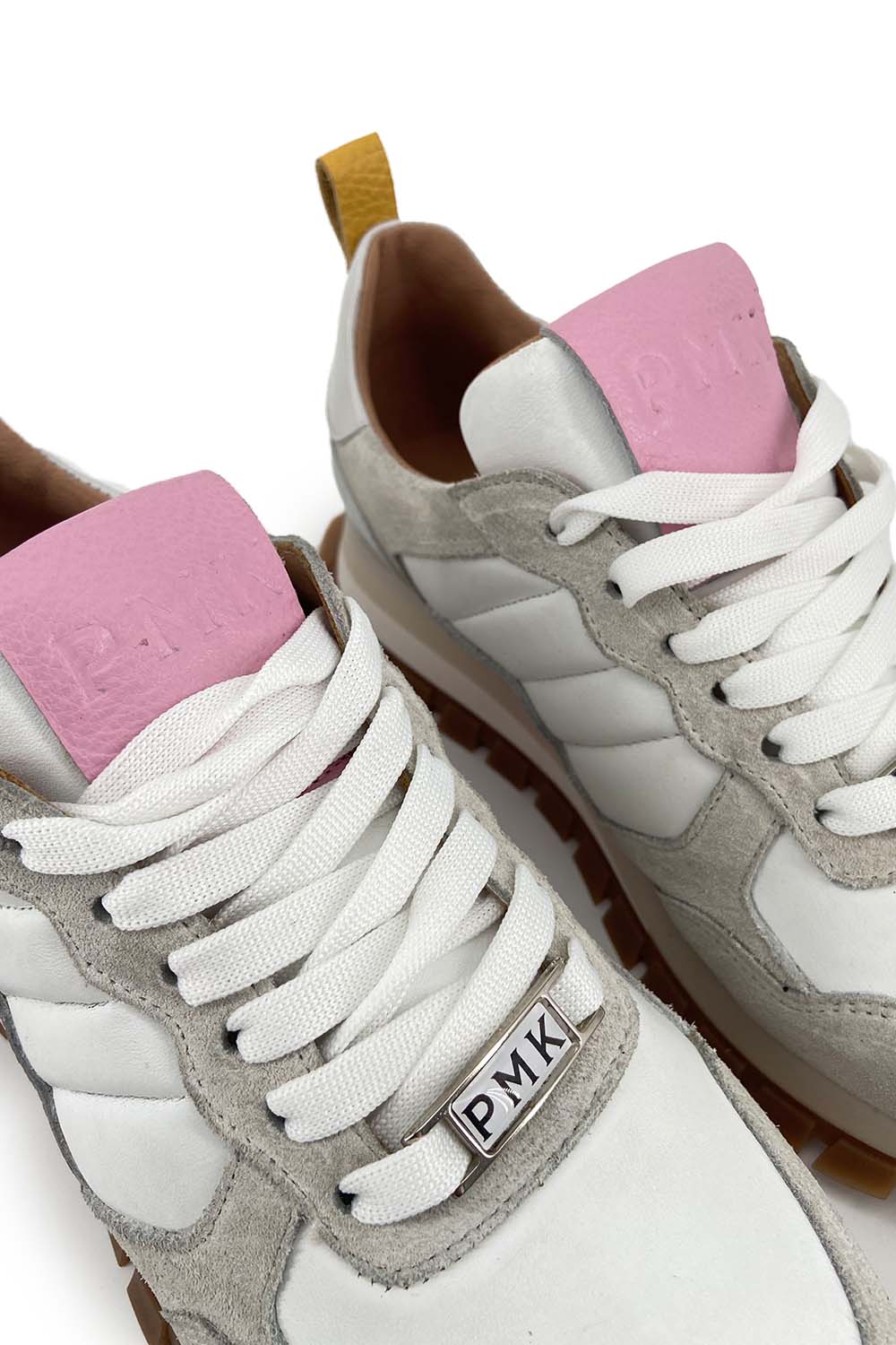 PMK SHOES - Wholesale Lifestyle Sneakers - Women's - Mule - Pink - Handmade Cow Leather Sneakers13