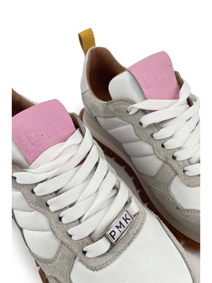 PMK SHOES - Wholesale Lifestyle Sneakers - Women's - Mule - Pink - Handmade Cow Leather Sneakers13