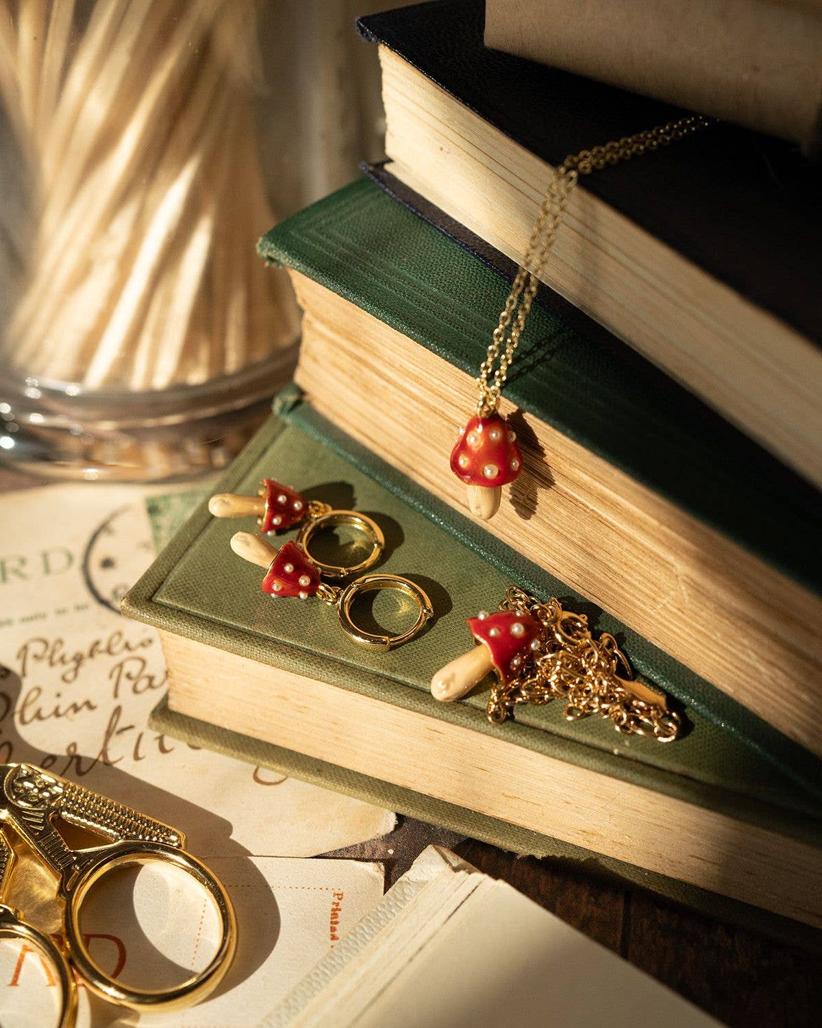 Fable England - Wholesale Pendant/Charm Necklace - Enamel Mushroom Necklace3