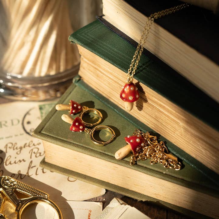 Fable England - Wholesale Pendant/Charm Necklace - Enamel Mushroom Necklace3