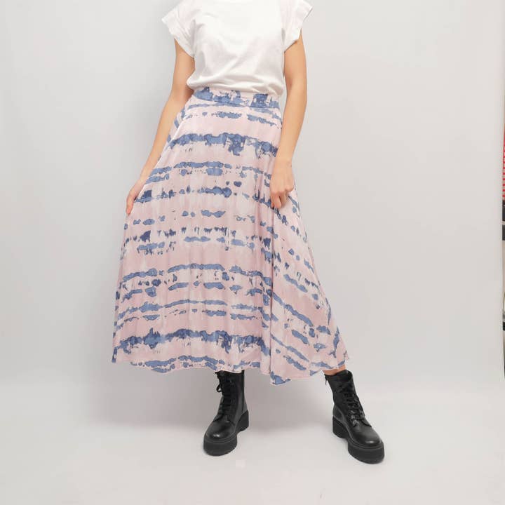 Satin nederdel med mønstre TDM31919-21 for engroshandel hos Cecile Wang