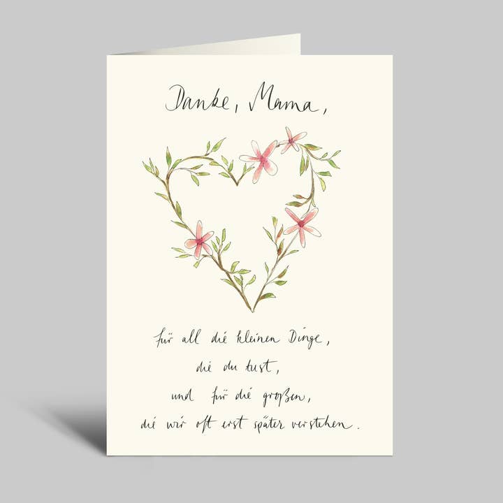 Muttertagskarte | Danke Mama, für alles was du tust für den Großhandel von Annelis Art