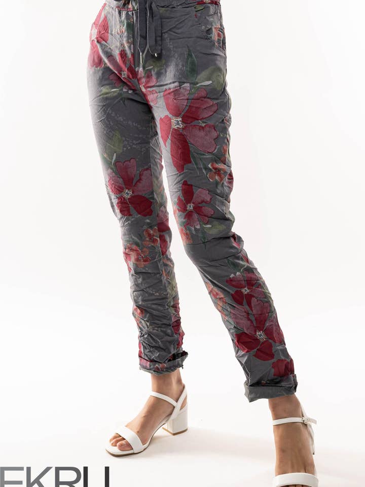 SS25 - CRINKLE REISBROEK (PT884-40) BLOEMENPRINT voor wholesale door LINEN LUV