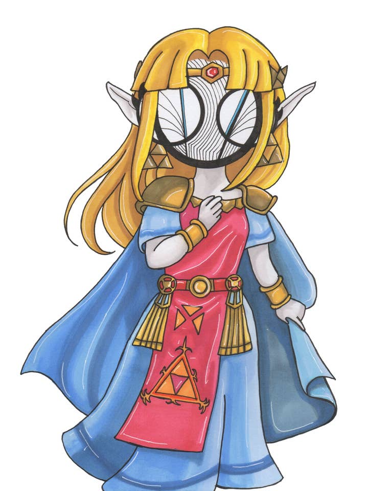 Stampa artistica della principessa Zelda per la vendita all'ingrosso da parte di Harth Creations