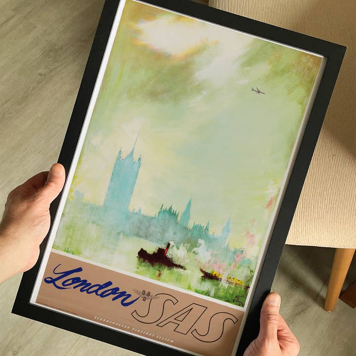 The Curious Desk - Venta al por mayor Pósteres - Londres — Impresión de póster SAS Vintage Travel