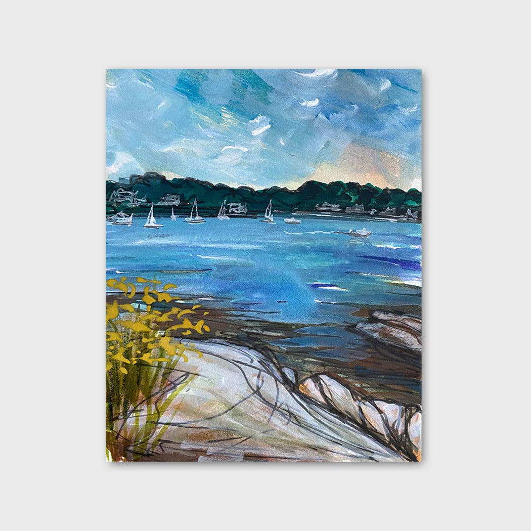 Jeanelle Demers - Wholesale Art Print - Harbor Sail Boats Art Print 8x10"