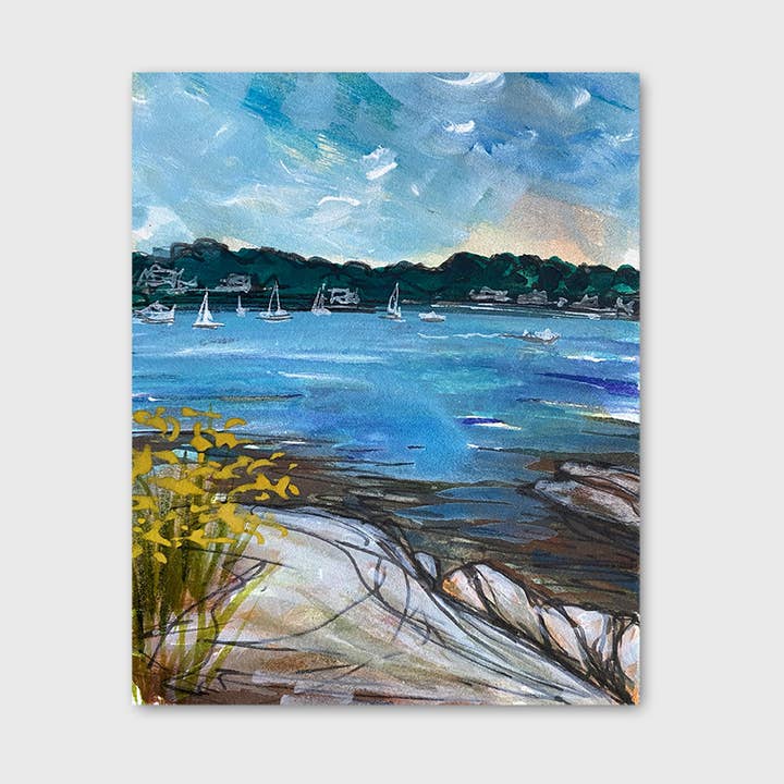 Harbor Sail Boats Art Print 8x10" for wholesale by Jeanelle Demers