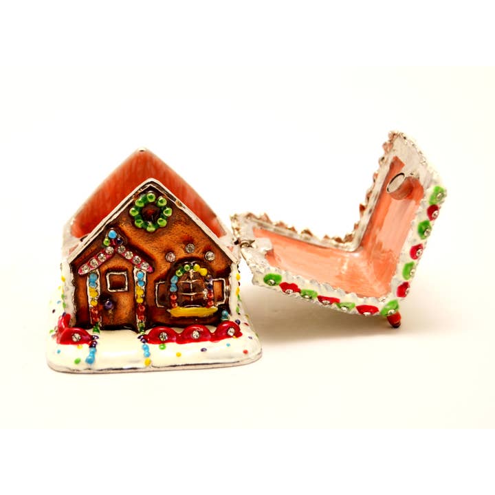 Ciel Collectables - Wholesale Jewelry Box/Organizer - Ginger Bread House Trinket Box. Hand Done with Swarovski