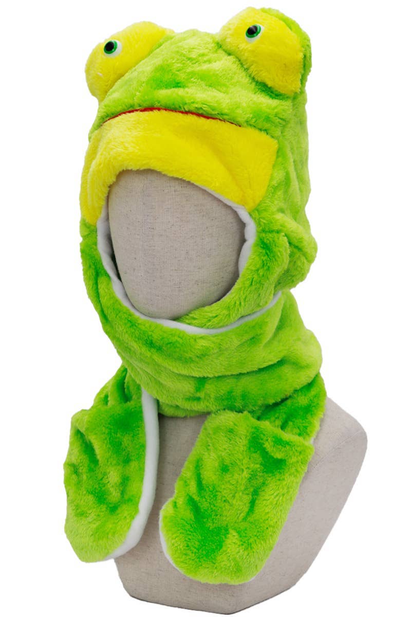 ASSORTED Animal Pals Fuzzy Plush Hat With Long Ear Flaps for wholesale on Faire10