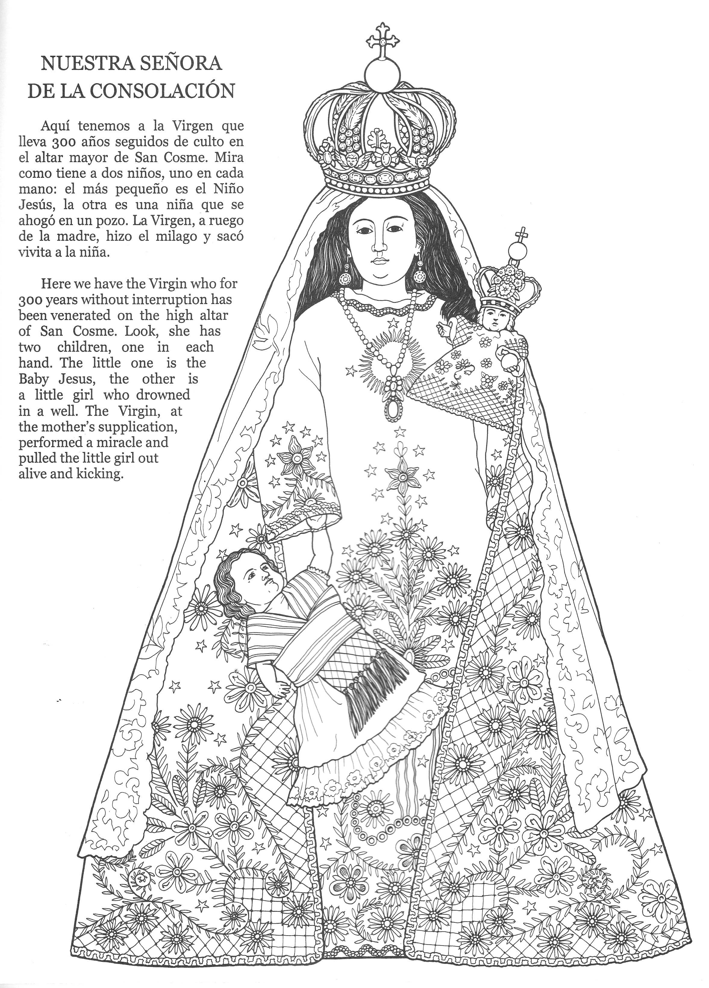 Bellerophon Books - Vente Livre de coloriage et d'activités pour adultes - Madones du Mexique/Madonas du Mexique2