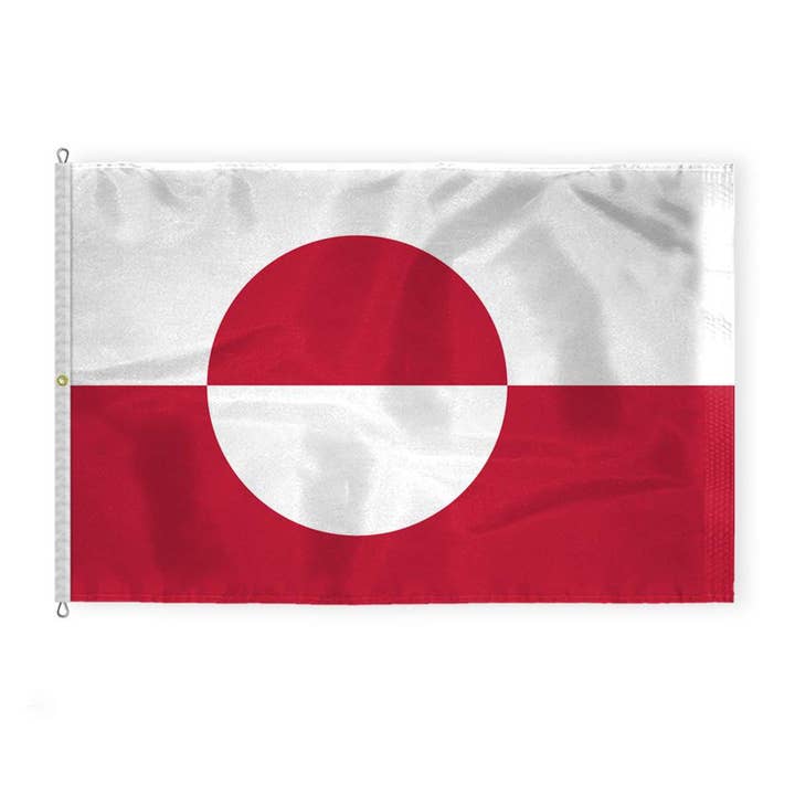Bandera del Estado de Groenlandia AGAS 8x12 pies - Impresa en Nylon 200D para venta al por mayor de AGAS MFG INC