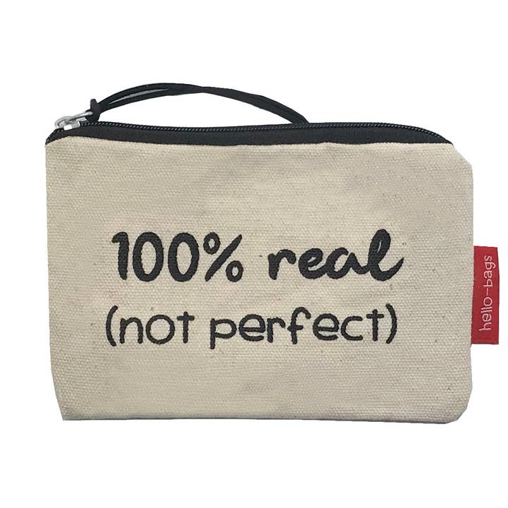 WALLET PURSE “100% REAL. NOT PERFECT” for wholesale by hello-bags