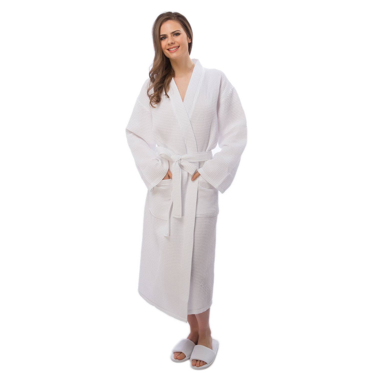 Appearus Products Corp. – Großhandel Bademantel – Unisex – Puffy Waffel Kimono Spa Bademantel - Unisex Baumwoll/Polyester-Mischung7