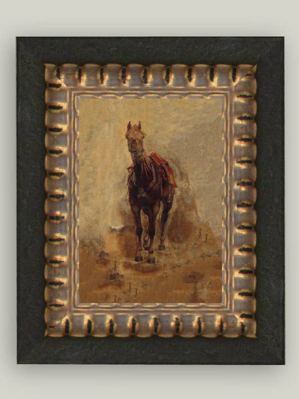 Horse Study Framed Antique Art for wholesale by Petal Lane Home