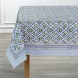 Fabricrush - Wholesale Tablecloth - New Light Steel Blue Hand Block Print Cotton Tablecloth 2
