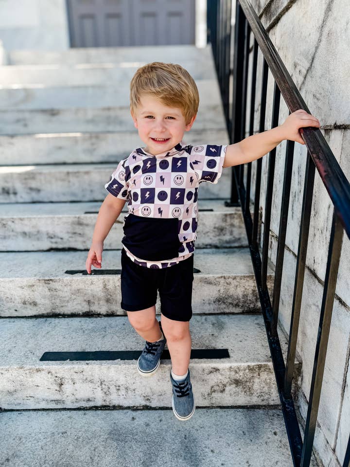 Ensemble à capuche à carreaux Smiley pour la vente par Foster & Co.