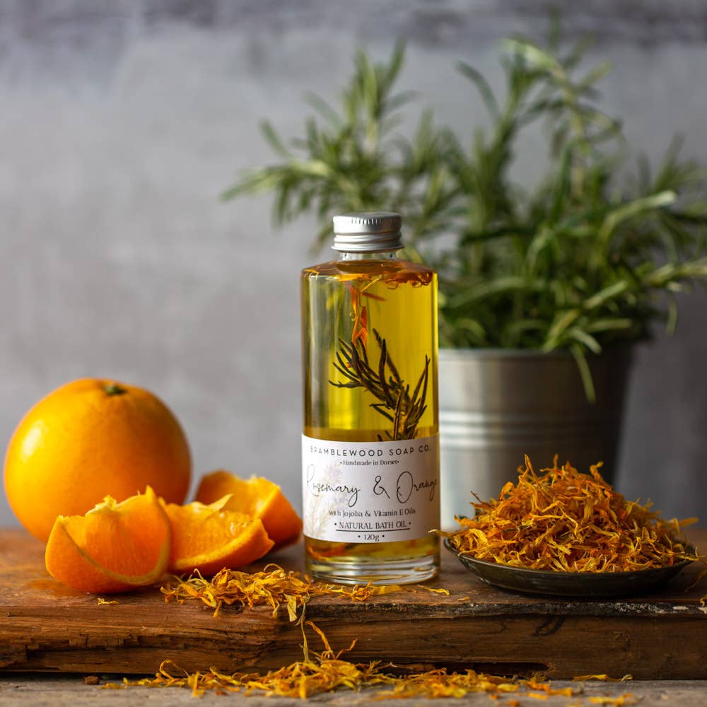 BrambleWood Soap – wholesale Bath/body oil – Rosemary & Orange Natural Bath Oil