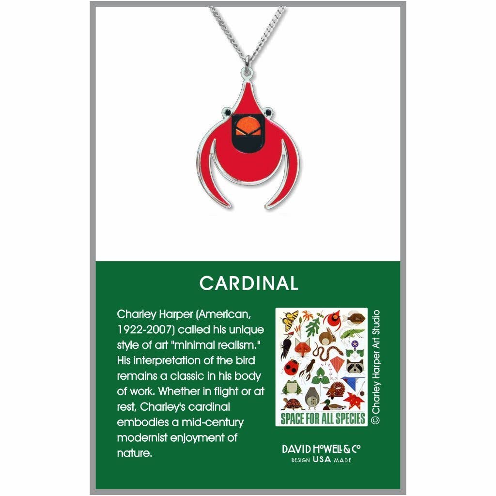 David Howell and Company - Vente Colliers à pendentif - Pendentif Cardinal de Charley Harper, FABRIQUÉ aux É.-U.1