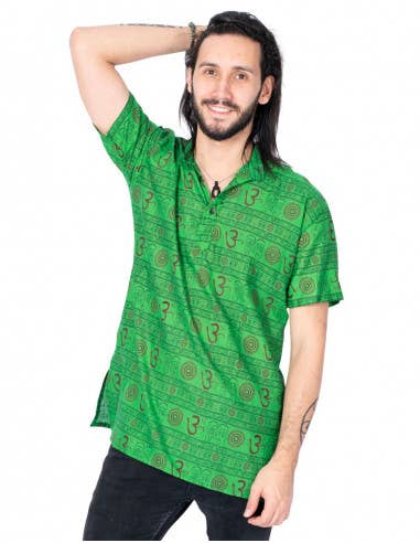 Kimago Look - Wholesale Polo - Men's - Alternative Ethnic Shirt for Men Polo Hippie Style0