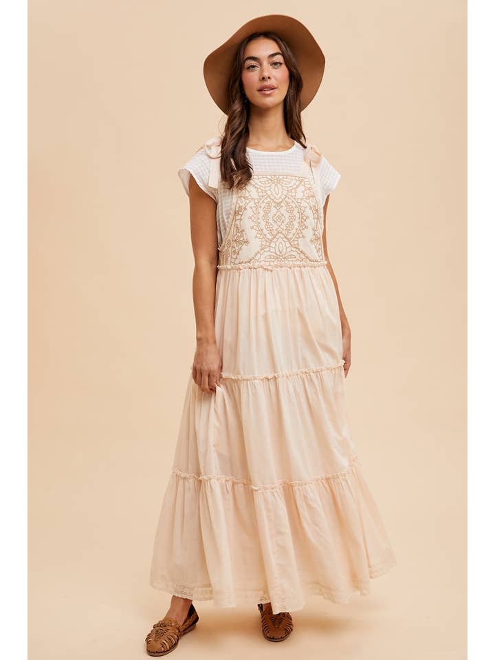 In Loom - Wholesale Dress - Women's - EMBROIDERED APRON DRESS