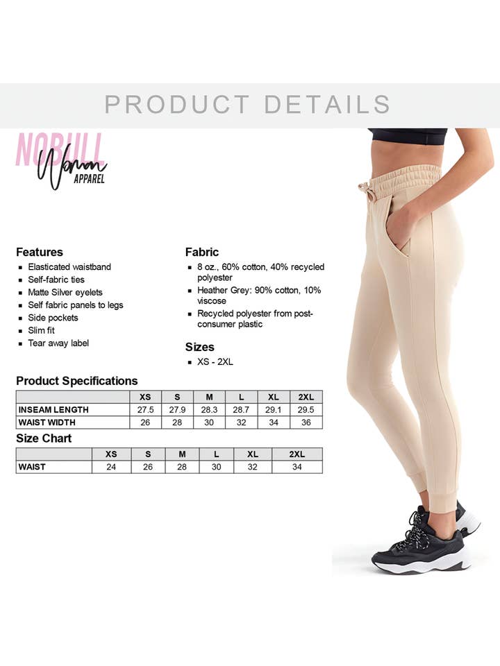 Nobullwoman Apparel - Wholesale Athletic Sweatpants/Joggers - Women's - CUSTOM LADIES' Small Business Fitted Jogger Pants6