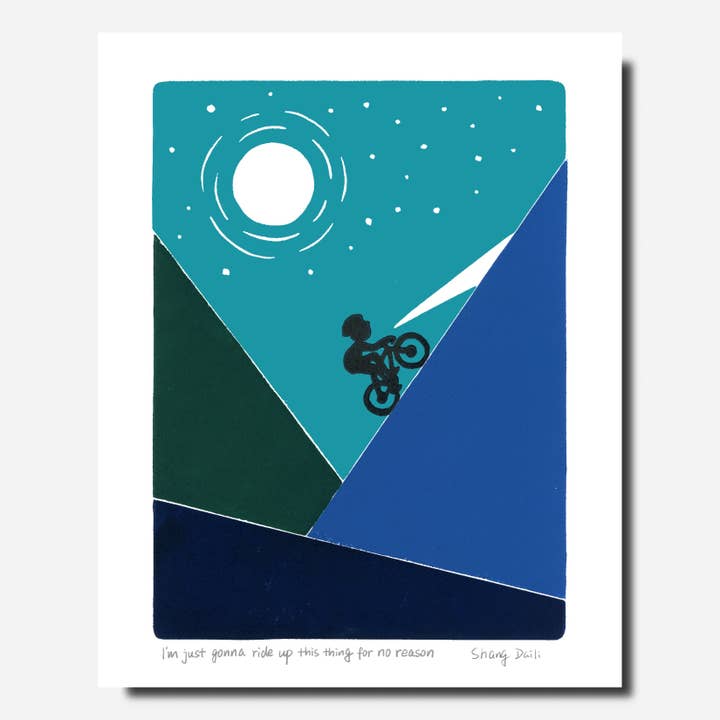 Cycling Art Print - just gonna ride up this for wholesale by ShangDaili