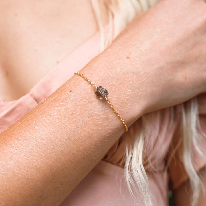 Luna Tide - Wholesale Jewellery set - Raw Smoky Quartz Crystal Jewellery Set3