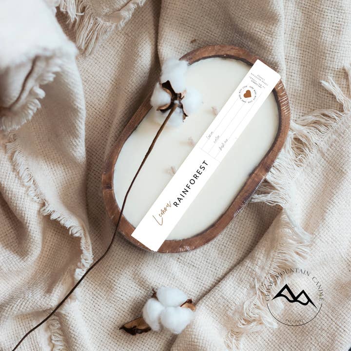 Lemon Rainforest - Ciotola per pasta in legno naturale a 3 stoppini per la vendita all'ingrosso da parte di Cedar Mountain Candle