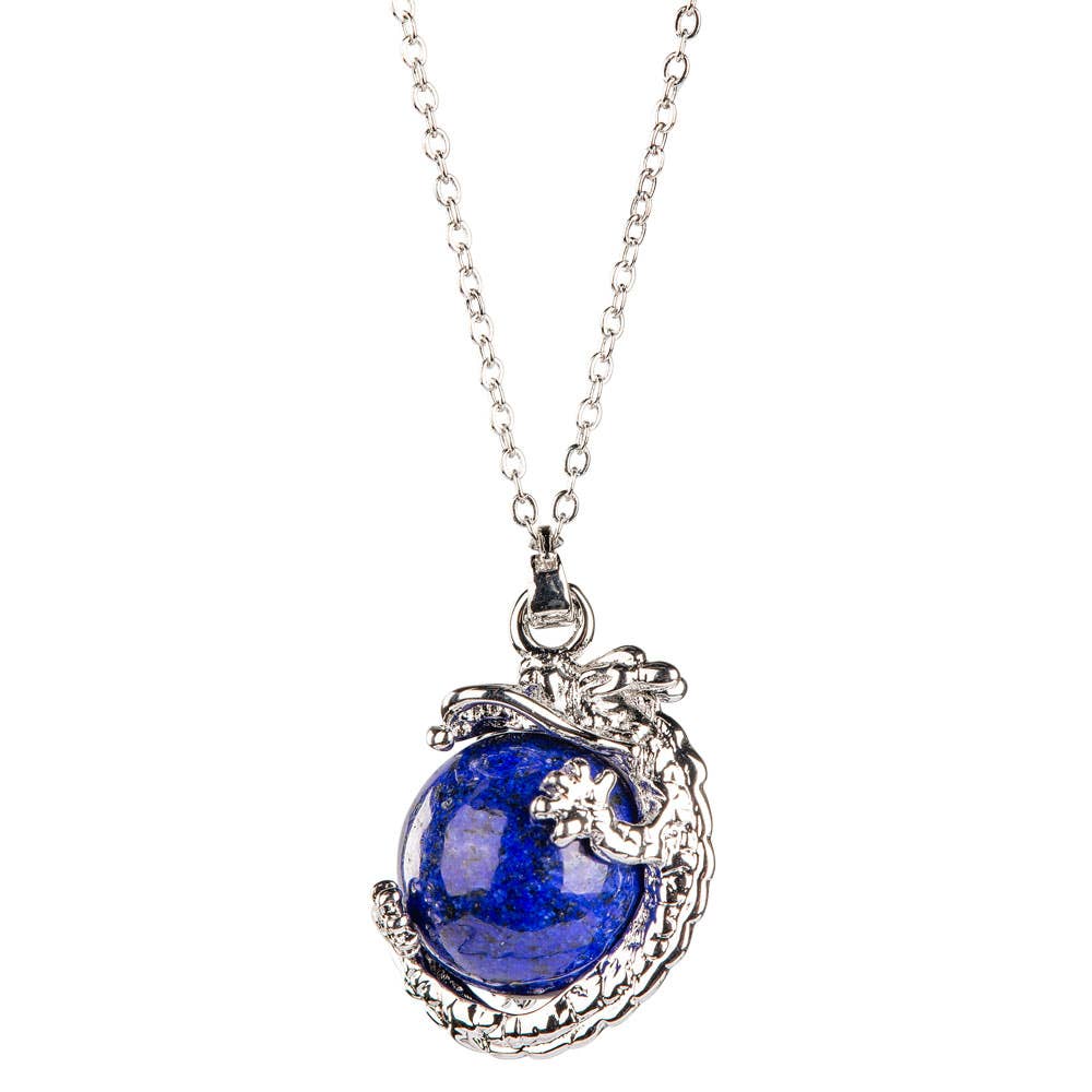 Benjamin International - Wholesale Pendant/Charm Necklace - ADJUSTABLE DRAGON WITH GEMSTONE BALL NECKLACE1