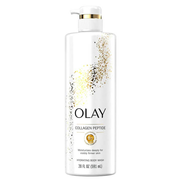 Gel Douche Raffermissant OLAY au Collagène et Vitamine B3 pour la vente par KT Supply