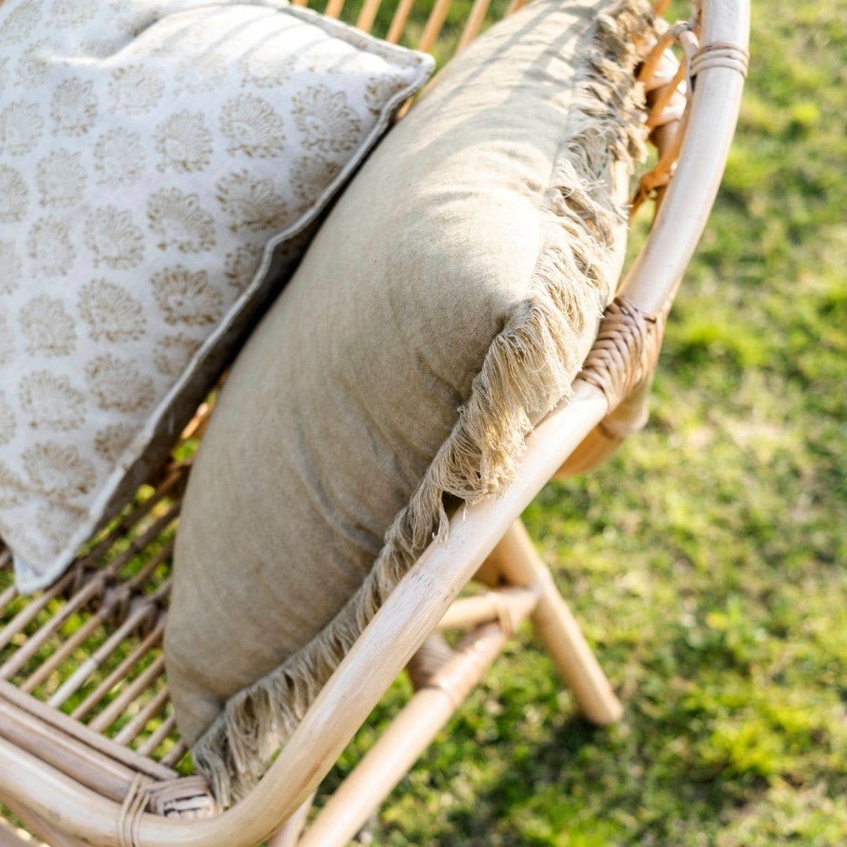 Andrea House – Großhandel Stuhlkissen – Braunes Leinenkissen 45x450